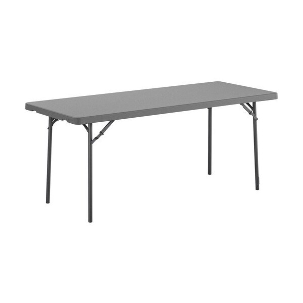 Cosco Home And Office Products Table, Folding, B Mold, 72inWx4inLx29-1/4inH, Gray CSC60526SGY1E - main